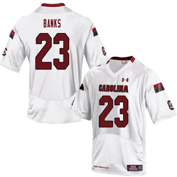 Men #23 Korey Banks South Carolina Gamecocks College Football Jerseys Sale-White